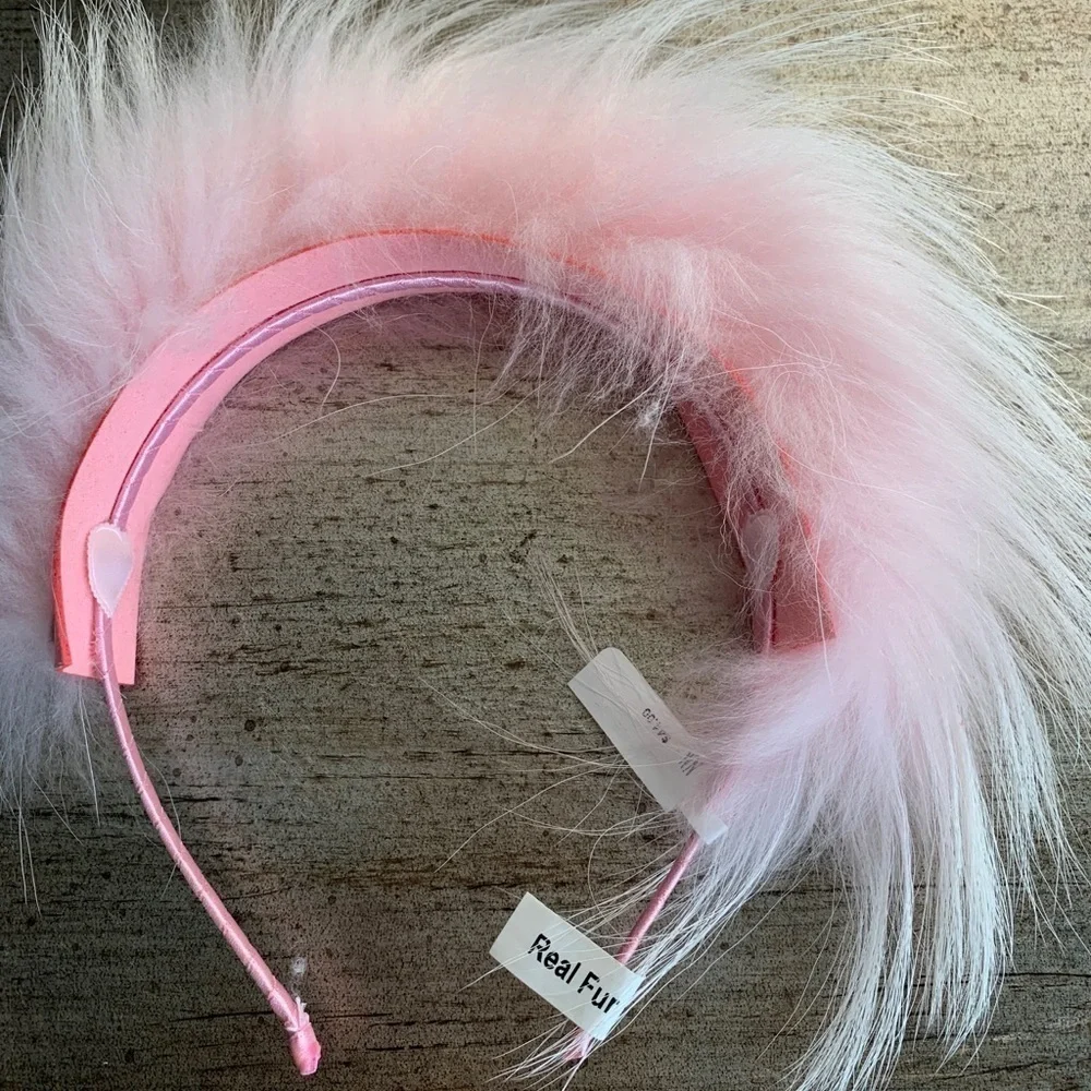 Bari Lynn Girl's Allover Fox Fur Headband